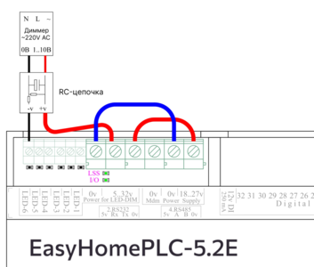 Подключение диммера